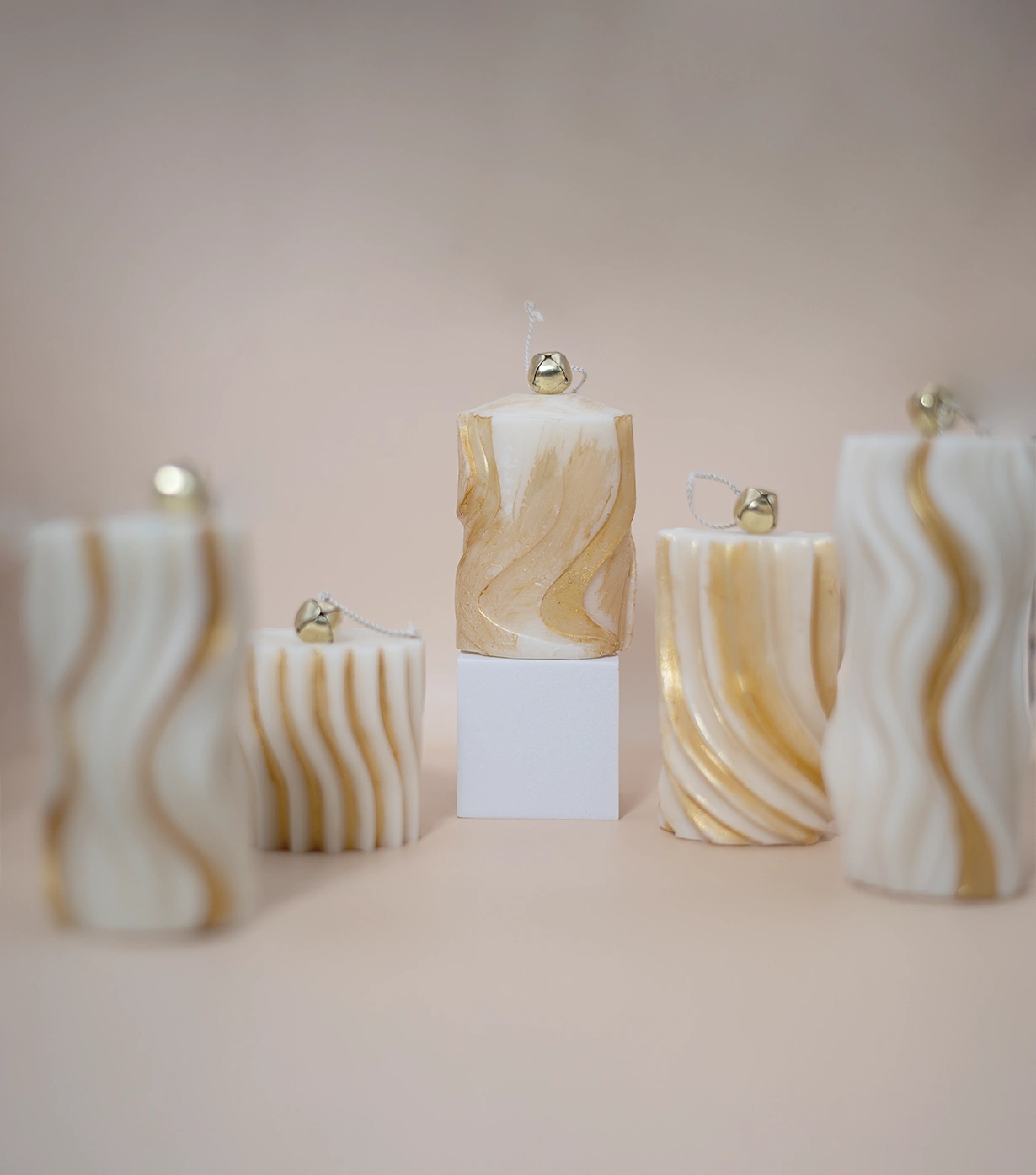 Wavy pillar candles (Small) - Image 5