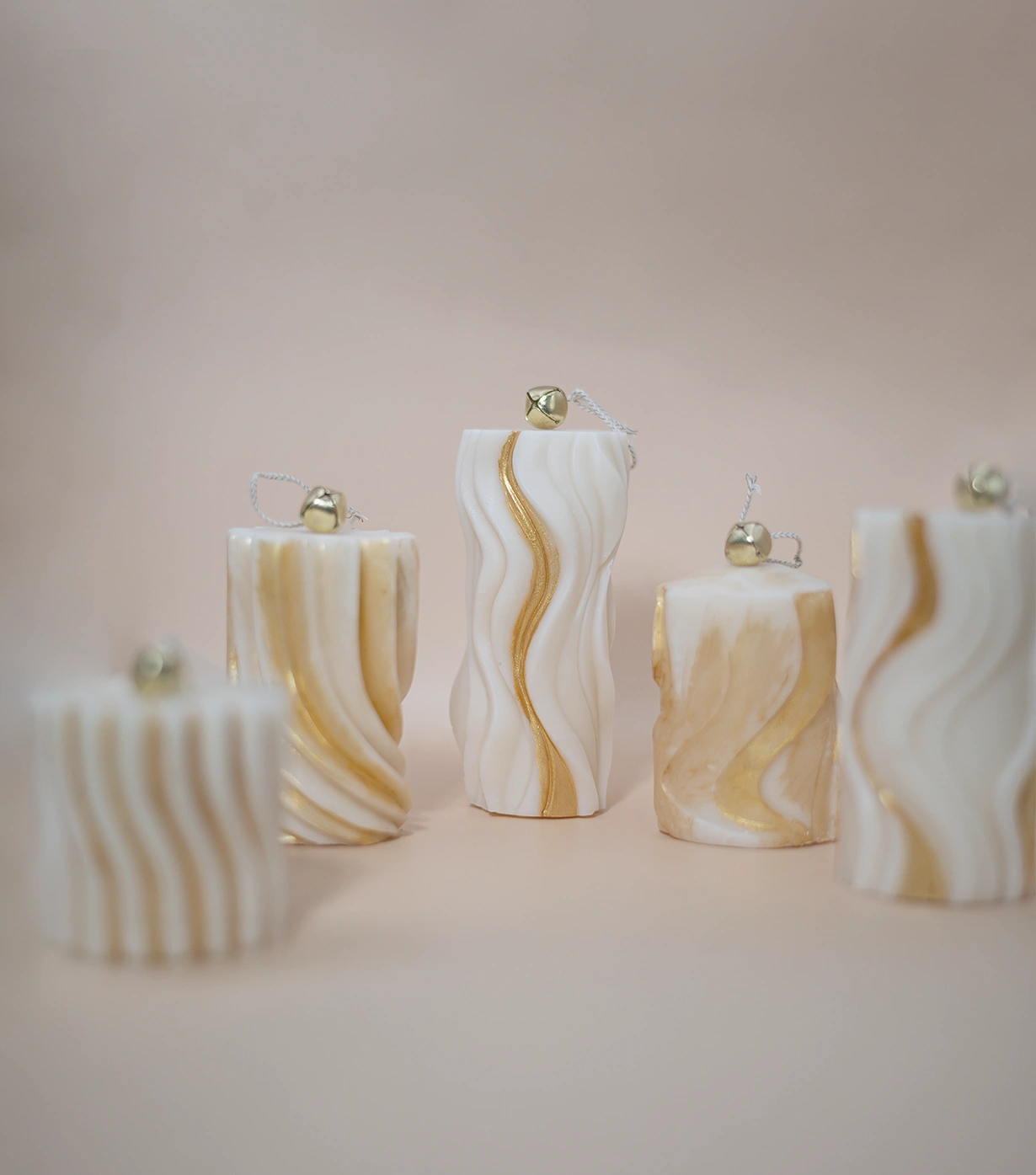 Wavy pillar candles (Small)