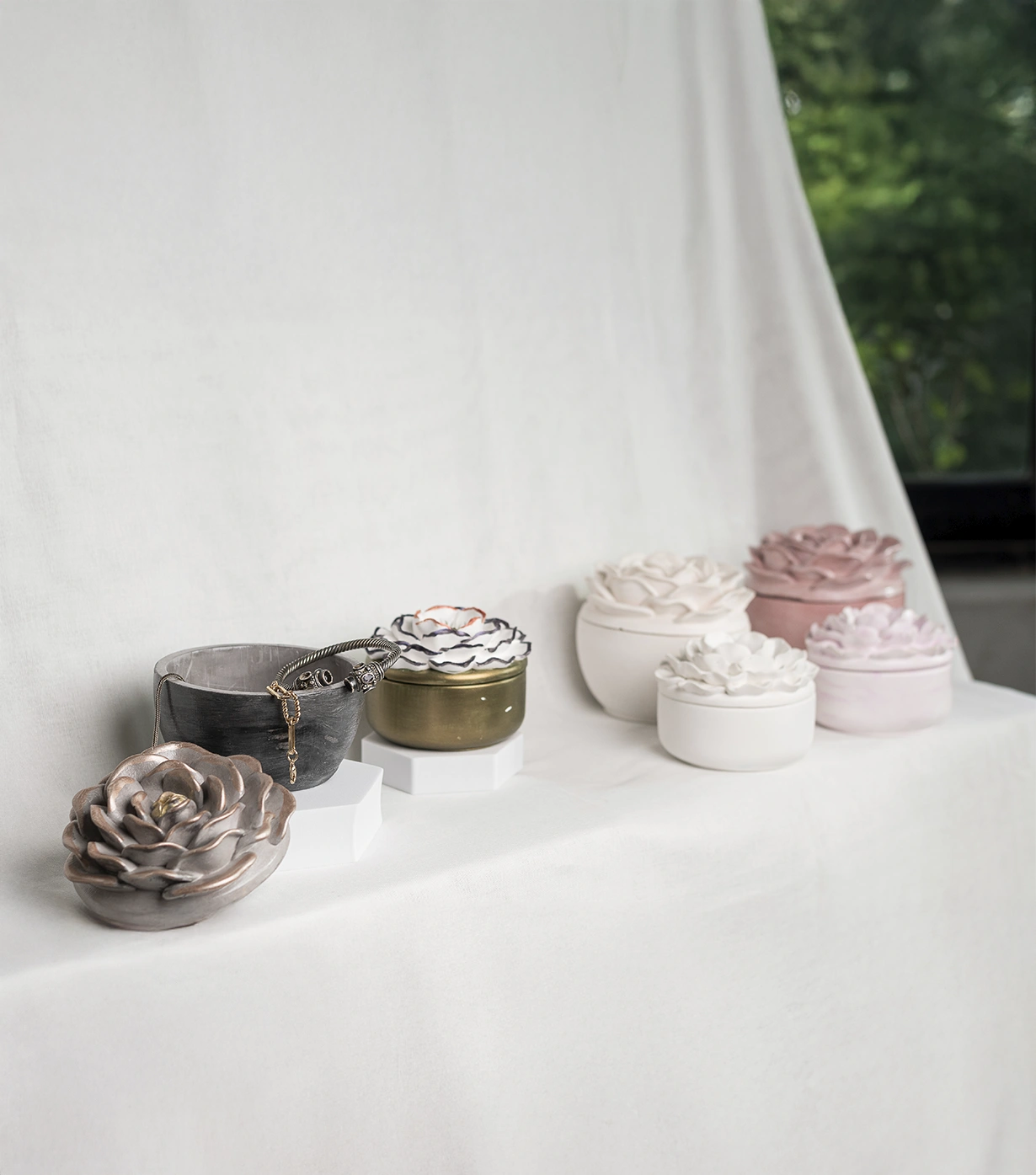 Whispers of camellia jar