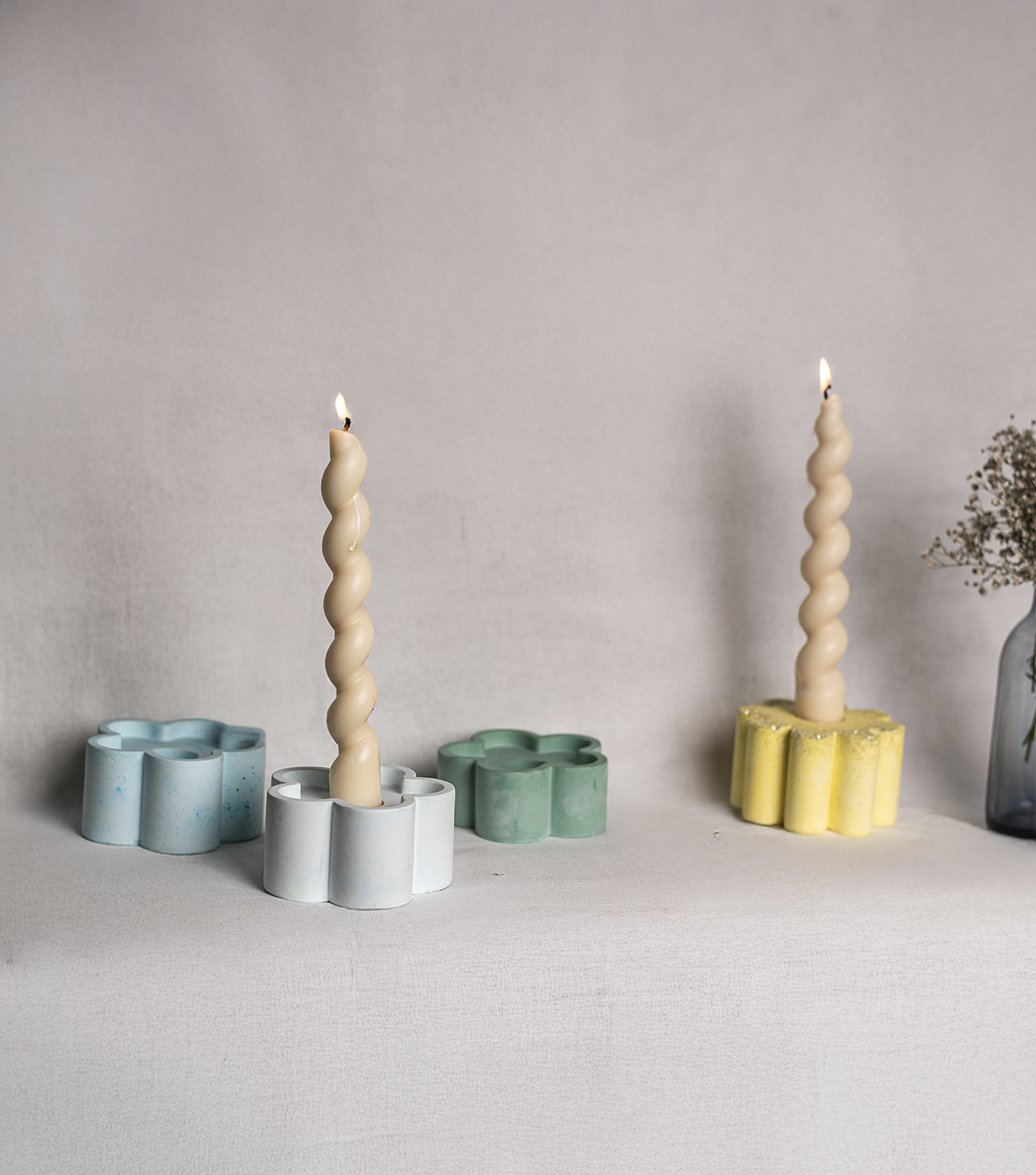 Floral taper candle holder - Image 9
