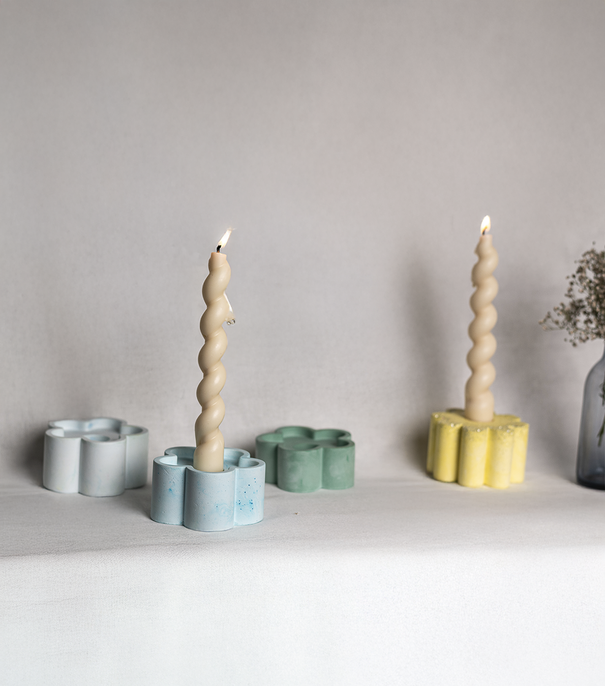 Floral taper candle holder - Image 8