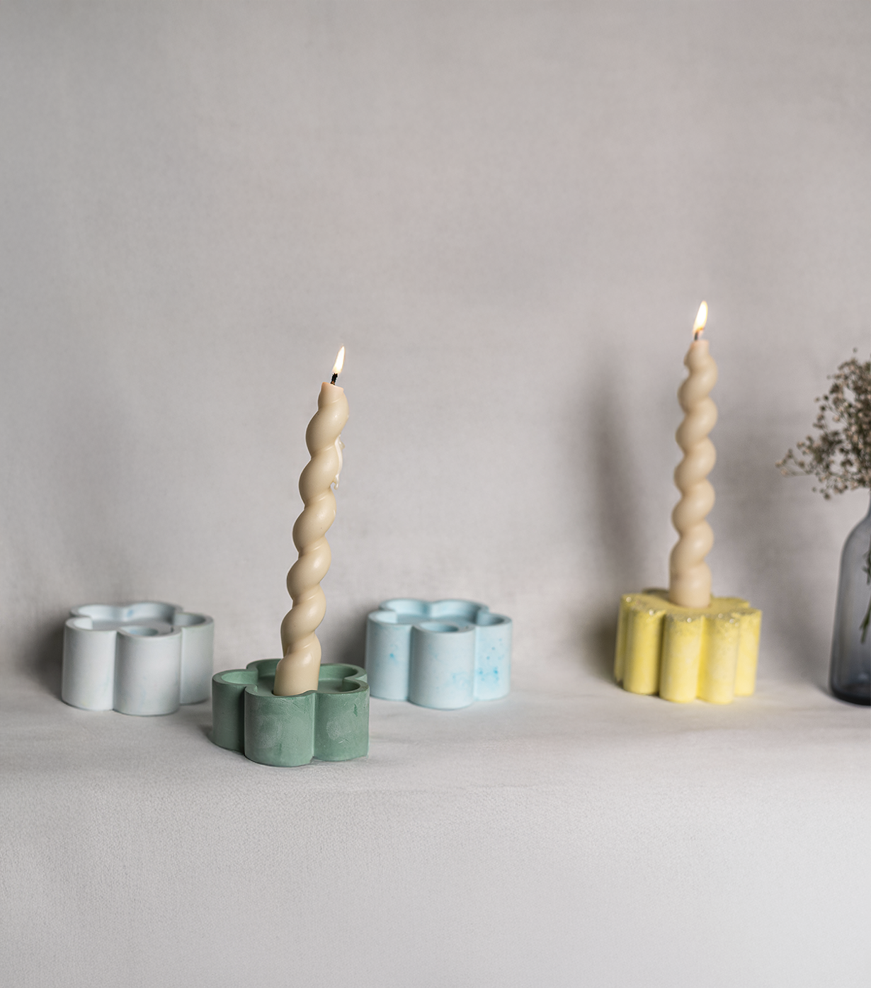 Floral taper candle holder - Image 7