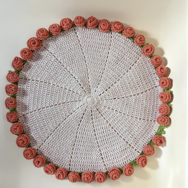 Round table Rose mat