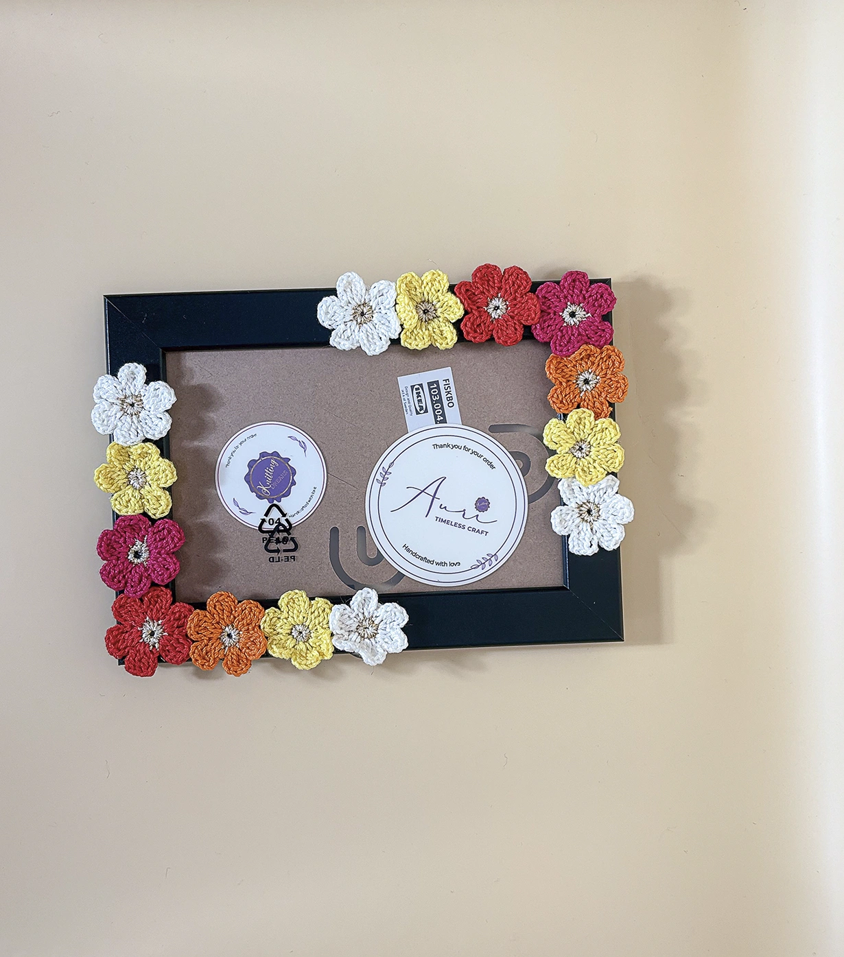 Crochet flower Frame - Image 2
