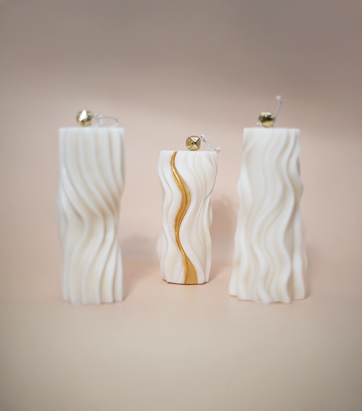 Wavy Pillar Candles Combo