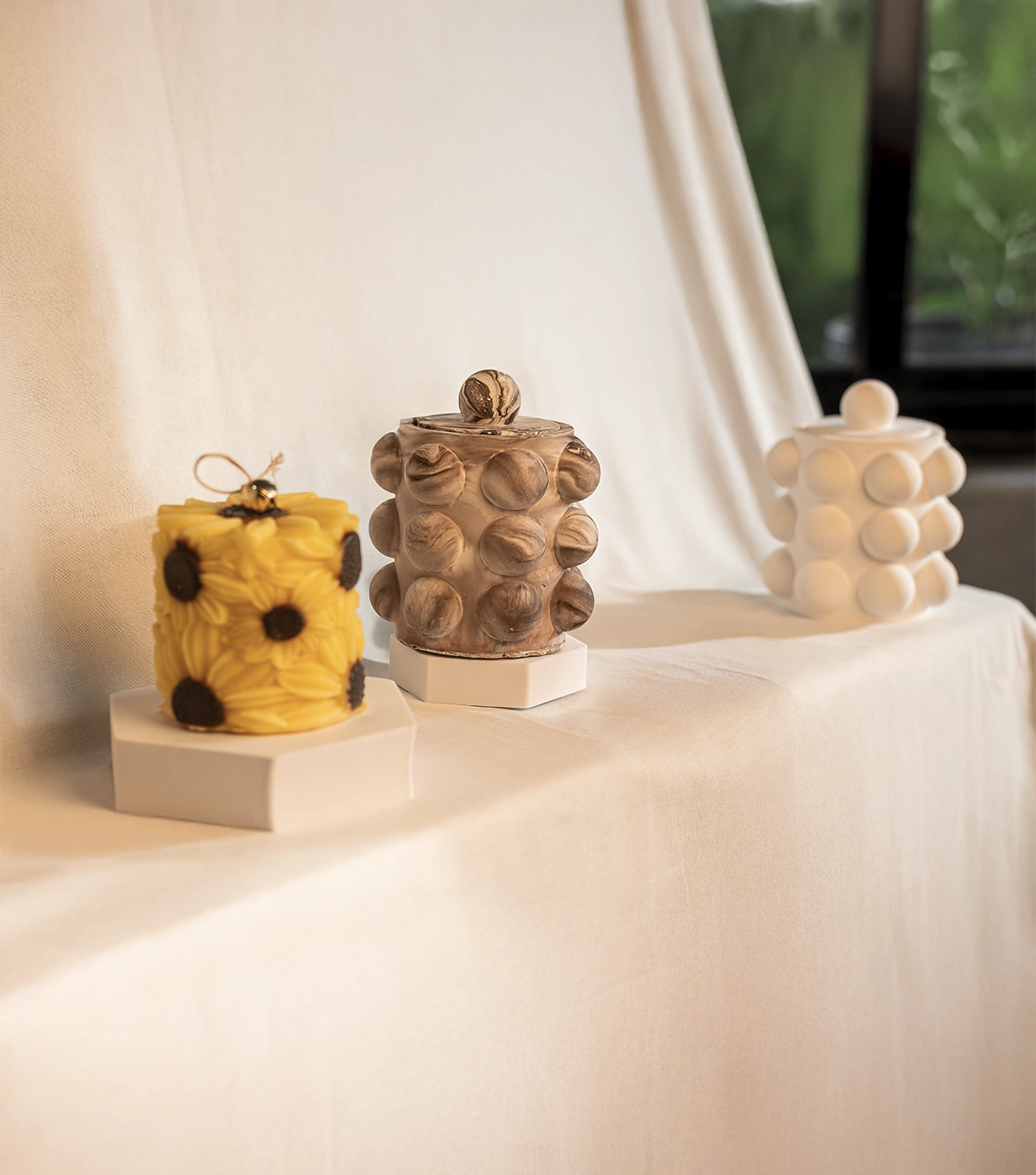 Sunflower candle