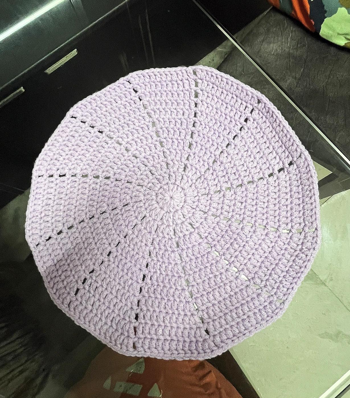 Plain round mat